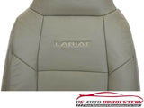 2001 Ford F350 Lariat DRIVER Side LEAN BACK Perforated Leather Seat Cover GRAY - usautoupholstery