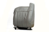 99-01 Chevy 1500HD 2500HD 3500 LT -Driver Side LEAN BACK Leather Seat Cover Gray - usautoupholstery