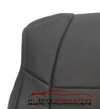 02 03 Ford F350 Lariat Driver perforated LEAN BACK Leather Seat Cover Black - usautoupholstery