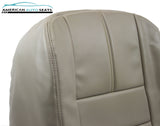 2009 Ford F350 Lariat Passenger Bottom Synthetic Leather Seat Cover Stone Gray - usautoupholstery
