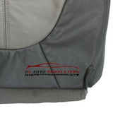 1999 GMC Yukon Denali 4X4 Passenger Side Bottom Leather Seat Cover 2 Tone Gray - usautoupholstery