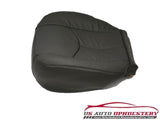 03 To 04 Chevy Silverado 1500 LT Passenger Bottom Leather Seat Cover Dark Gray - usautoupholstery