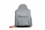 02-03 Ford F250 Lariat Driver Side LEAN BACK PERFORATED Leather Seat Cover GRAY - usautoupholstery