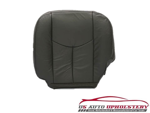 03 To 04 Chevy Silverado 1500 LT Passenger Bottom Leather Seat Cover Dark Gray - usautoupholstery