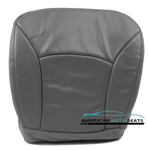 2003 E-Series Econoline Van -Driver Side Bottom Vinyl PERFORATED Seat Cover GRAY - usautoupholstery