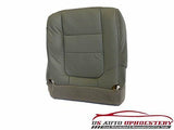 2001 Ford F350 Lariat PERFORATED Leather Driver Side Bottom Seat Cover - Gray - usautoupholstery