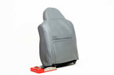 02 03 Ford F250 Lariat CREW Driver Lean Back Replacement Leather Seat Cover Gray - usautoupholstery