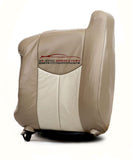 2003-2007 GMC Sierra 1500 Denali Driver Lean Back Leather Seat Cover 2 Tone Tan - usautoupholstery