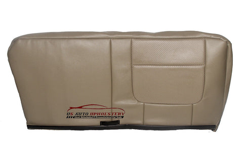Lariat Second Row Leather Seat Cover 60 Bottom Perforated Tan 01 2001 Ford F350 - usautoupholstery