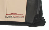 2007-2012 Ford Expedition Driver Bottom Leather Seat Cover 2 Tone Tan / Black - usautoupholstery