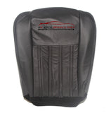 2004 Ford F250 F350 Harley Davidson Driver Side Bottom Leather Seat Cover BLACK - usautoupholstery