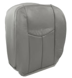 03-07 Chevy Silverado 3500 LT Driver Side Bottom LEATHER Seat Cover Gray - usautoupholstery