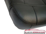 99-02 Chevy 1500 HD 2500 HD 3500 LT Driver Bottom Leather Seat Cover Dark Gray - usautoupholstery