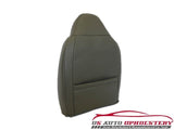 2002 Ford F250 F350 Lariat Perforated LEATHER Driver Lean Back Seat Cover GRAY - usautoupholstery