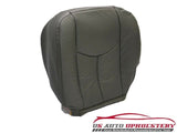03-07 Chevy 2500HD 3500 4X4 Diesel DRIVER Bottom LEATHER Seat Cover DARK GRAY - usautoupholstery