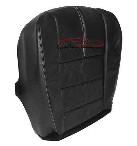 08 09 10 Ford F250 F350 Lariat 4X4 Quad Driver Bottom LEATHER Seat Cover Black - usautoupholstery