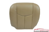 03-07 GMC Sierra 1500HD 2500HD 3500 SLT z71 Leather Driver Bottom Seat Cover TAN - usautoupholstery
