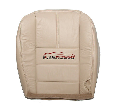 08 09 Ford F350 Lariat Passenger Bottom Synthetic LEATHER Seat Cover Camel TAN - usautoupholstery