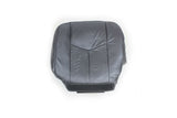 03  Chevy Silverado Driver Bottom Leather Seat Cover Dark Pewter Gray - usautoupholstery