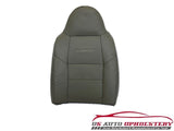 2001 Ford F250 F350 Lariat Perforated LEATHER Driver Lean Back Seat Cover GRAY - usautoupholstery