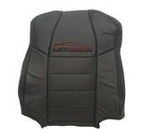 2001 Ford F350 Lariat Driver perforated LEAN BACK Leather Seat Cover Black - usautoupholstery