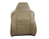 2005 Ford Excursion Driver Side LEAN BACK w/ Limited Logo LEATHER Seat Cover Tan - usautoupholstery