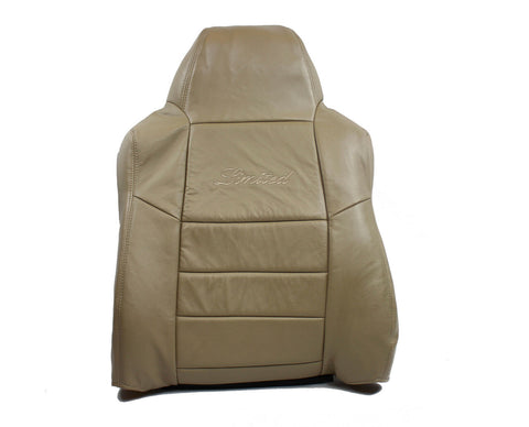05 Ford Excursion Limited 6.8L V10 -Driver Side Lean Back Leather Seat Cover Tan - usautoupholstery
