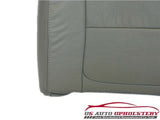 2001 Ford F350 Lariat DRIVER Side LEAN BACK Perforated Leather Seat Cover GRAY - usautoupholstery