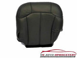 99-02 Chevy Silverado, GMC Sierra Passenger Bottom Leather Seat Cover Dark Gray
