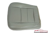 2004 2005 Ford F250 F350 Lariat 4X4 Driver Bottom Leather Seat Cover In GRAY - usautoupholstery