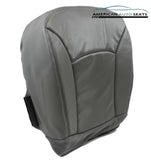 00-02 Ford Van E450 Shuttle Bus Driver Bottom Perforated Vinyl Seat Cover GRAY - usautoupholstery