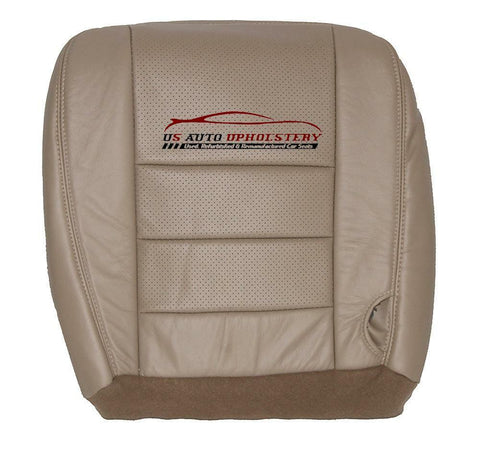2002-2007 Ford F250 Super Duty Driver Bottom Perforated Leather Seat Cover TAN - usautoupholstery
