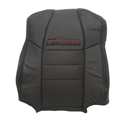 2002 2003 Ford F350 Lariat Driver perforated LEAN BACK Leather Seat Cover Black - usautoupholstery