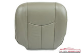 03-07 GMC Sierra 1500 HD 2500 HD 3500 Driver Side Bottom LEATHER Seat Cover Gray - usautoupholstery