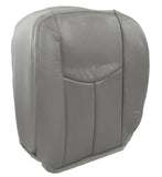 03, 04, 05, 06, 07 Chevy Silverado Driver Bottom Leather Seat Cover Pewter Gray - usautoupholstery