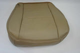 06 07 Ford F-250 4x4 Lariat LIFTED LEATHER Driver Side Bottom Seat Cover In TAN - usautoupholstery