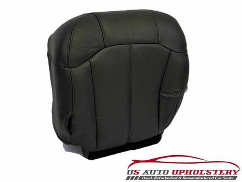 1999-2002 Chevy Silverado, GMC Sierra Driver Bottom Leather Seat Cover Dark Gray