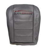 03-07 Ford F250 F350 Lariat Crew -Driver Side Bottom Leather Seat Cover Grey - usautoupholstery