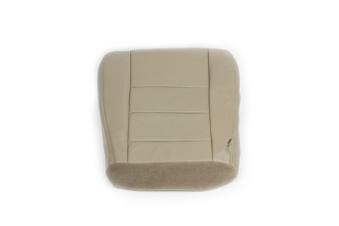 02 03 Ford F350 Lariat CREW *Driver Bottom Replacement Leather Seat Cover TAN* - usautoupholstery