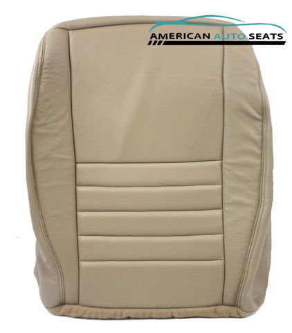 99-04 Ford Mustang GT V8 Coupe -Driver Bottom PERFORATED Leather Seat Cover TAN - usautoupholstery