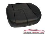 2007 To 2013 Chevy Silverado Replacement Driver Bottom Leather Seat Cover Black - usautoupholstery