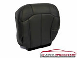 2001 Chevy 2500HD 3500 LT Z71 Driver Side Bottom LEATHER Seat Cover Dark Gray - usautoupholstery