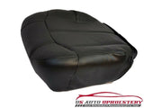 1998  Chevy Silverado Driver Leather Seat Cover Bottom Dark Graphite Gray - usautoupholstery