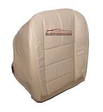 2008-2009 Ford F350 Lariat 4X4 Quad Driver Bottom LEATHER Seat Cover Camel Tan - usautoupholstery