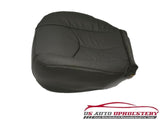2003 2004 Chevy Avalanche 1500 -Driver Side Bottom Leather Seat Cover DARK GRAY - usautoupholstery