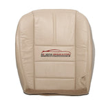 2008 2009 Ford F250 Lariat Passenger Side Bottom Leather Seat Cover Camel Tan - usautoupholstery