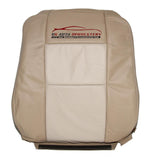2007 Ford Explorer Eddie Bauer Driver Lean Back Leather Seat Cover 2 Tone Tan - usautoupholstery
