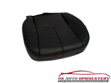 07-13 Sierra 2500HD 6.6L Duramax Turbo Diesel Leather Driver Seat Cover Black - usautoupholstery