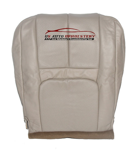 00 Cadillac Escalade Driver Side Bottom PERFORATED Leather Seat Cover Shale - usautoupholstery