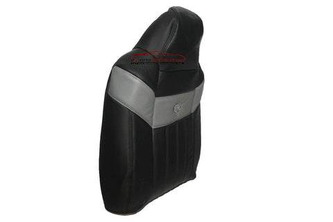 2004 Ford F250 Harley Davidson Driver Side Lean Back Leather Seat Cover BLACK - usautoupholstery